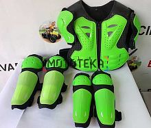 Комплект мотозащиты MOWGLI (Маугли) для детей (S) Салатовый