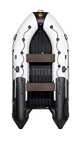 Лодка ПВХ Ривьера 3600 НДНД Гидролыжа светло-серый/чёрный