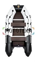 Лодка ПВХ Ривьера Максима 3400 СК светло-серый/чёрный