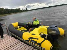 Лодка РИБ (RIB) Admiral (Адмирал) 470 с консолью - камуфляж (омон серый)-черная