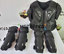 Комплект мотозащиты MOWGLI (Маугли) для детей (M) Черный
