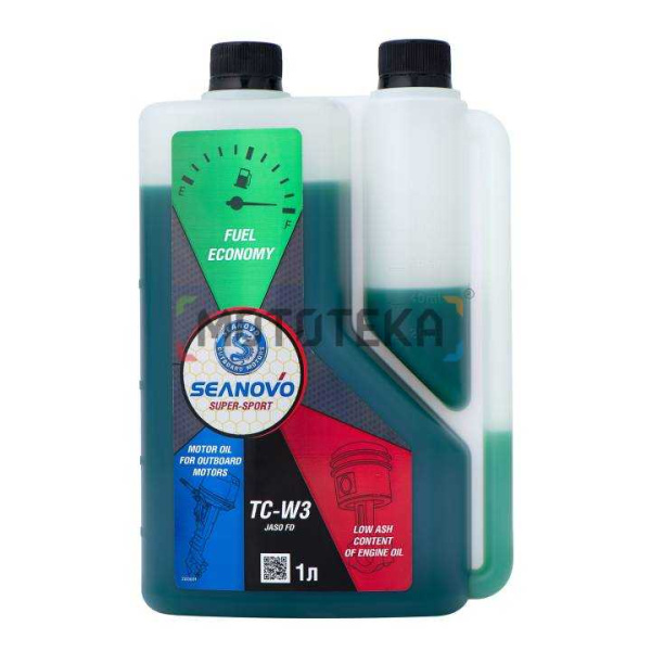 Масло моторное Seanovo (Сеаново) для двухтактных моторов марки NMMA TC-W3 (1л) (дозат. канистра)